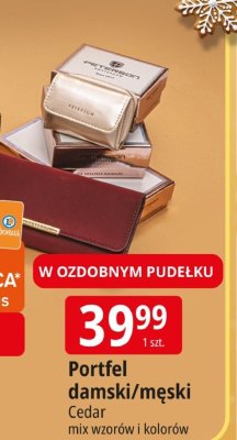 Portfel damski/męski Cedar mix wzorów i kolorów promocja w Leclerc