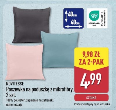 Poszewka na poduszkę z mikrofibry 2 szt. NOVITESSE promocja w Aldi