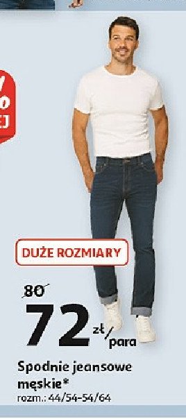 Spodnie jeansowe męskie 44/54-54/64 Auchan inextenso promocja