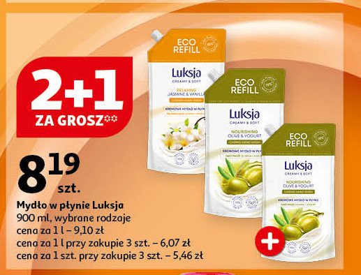 Mydło w płynie olive & yoghurt - zapas Luksja creamy promocja