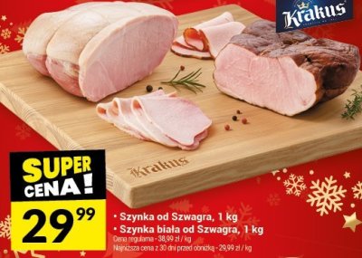 Szynka biała od Szwagra, 1 kg promocja w Twój Market