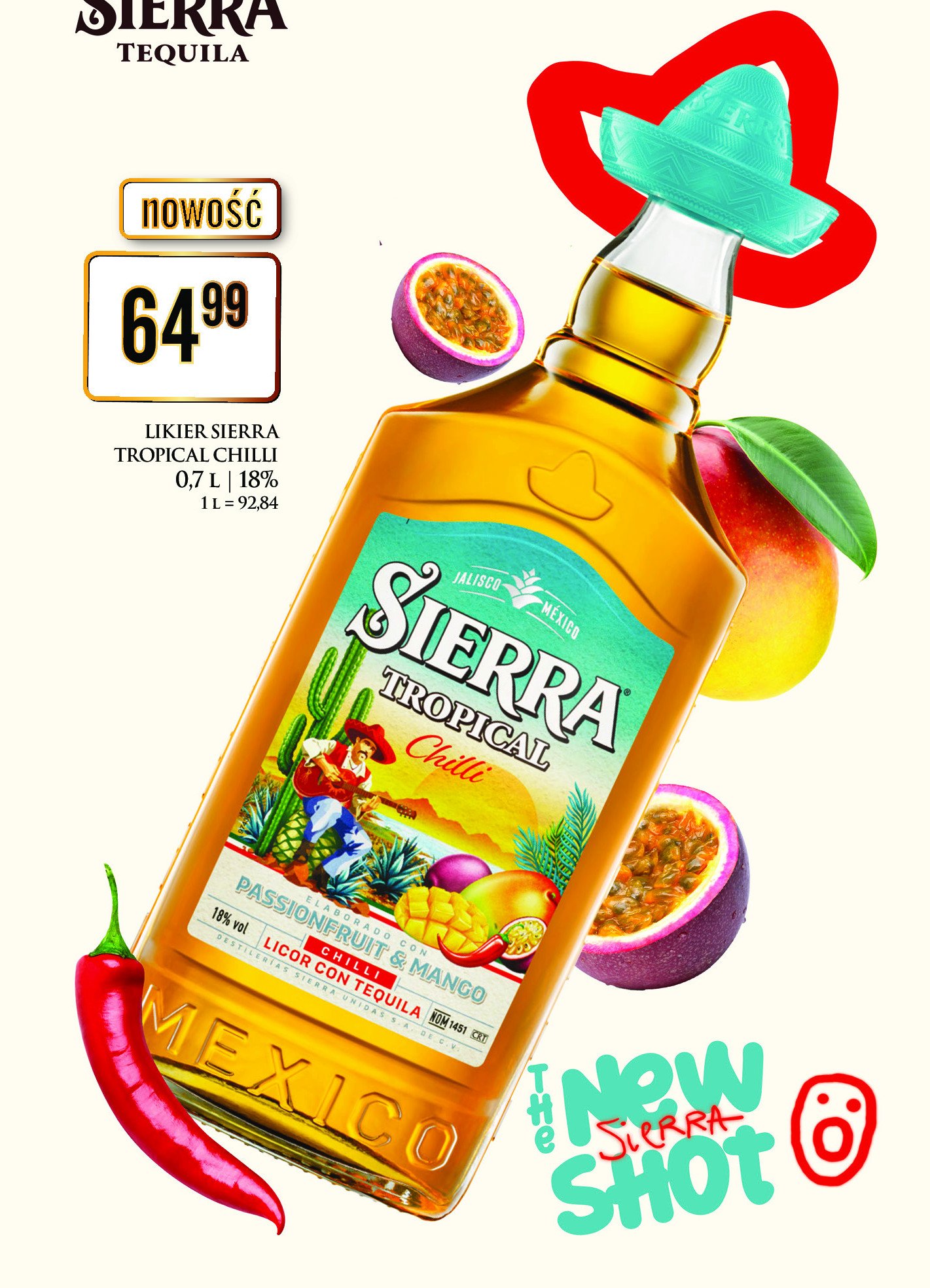 Tequila Sierra tropical chilli promocja w Dino