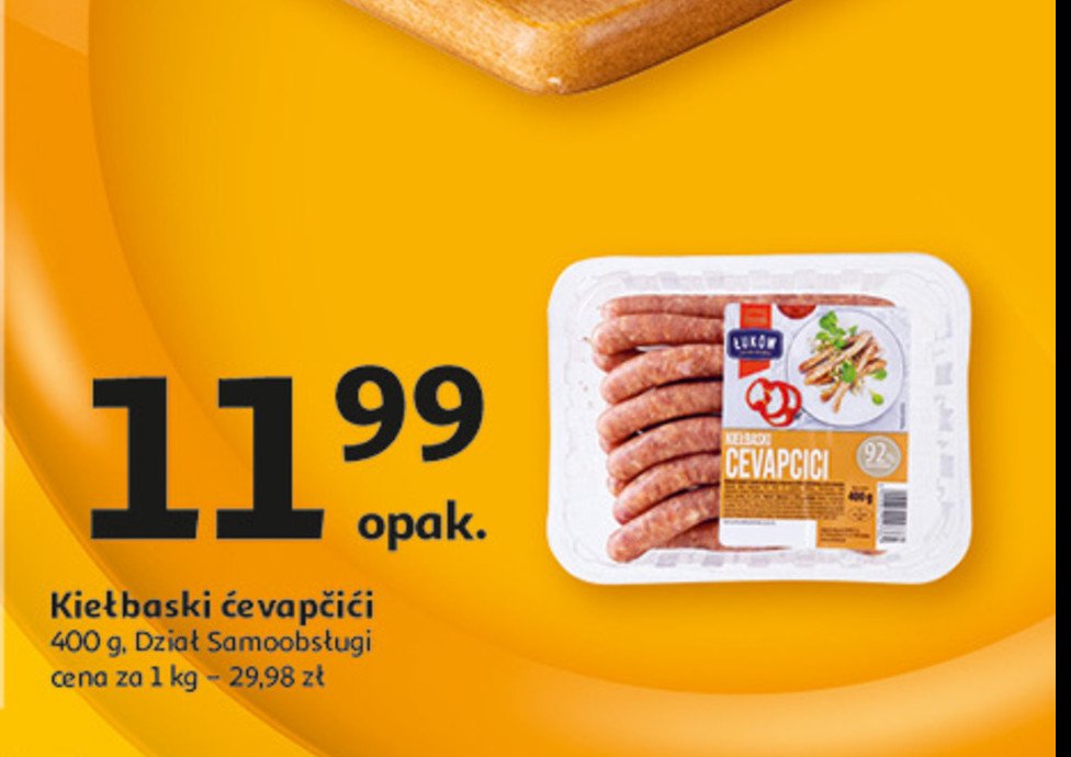 Kiełbaski cevapcici Łuków promocja w Auchan