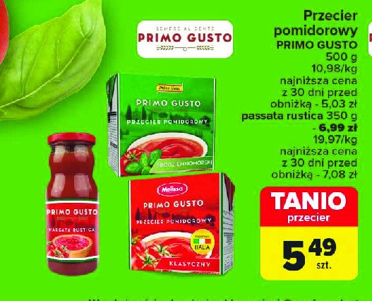 Passata rustica Primo gusto promocja w Carrefour