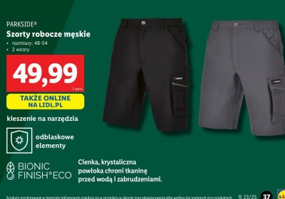 Szorty robocze 48-56 Parkside promocja
