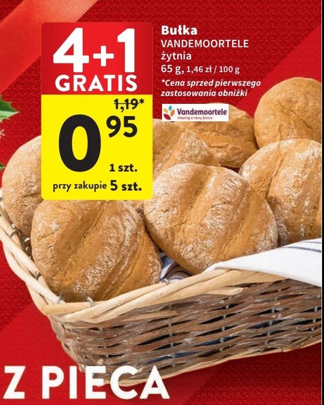 Bułka żytnia Vandemoortele promocja