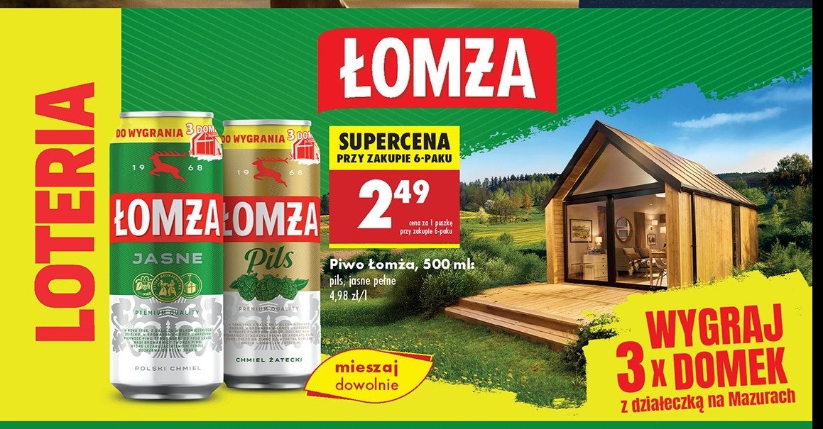 Piwo Łomża pils promocja w Selgros