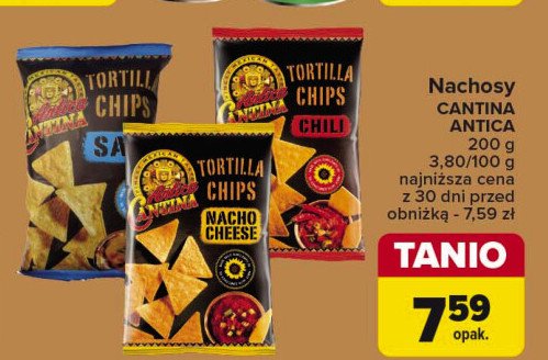 Tortilla chips chili Antica cantina promocja w Carrefour Market
