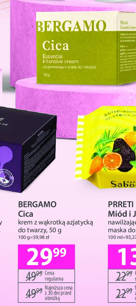 Krem do twarzy Bergamo cica promocja