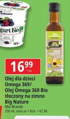 Olej dla dzieci omega 3 6 9 Big nature promocja