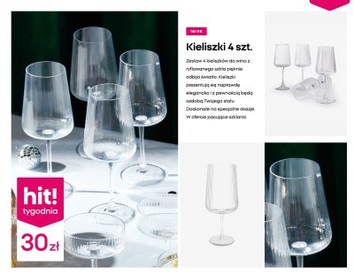 Kieliszki do wina 4 szt. promocja w Pepco