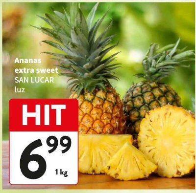 Ananas extra sweet San Lucar luz promocja w Intermarche