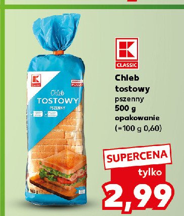 Chleb tostowy pszenny K-classic promocja