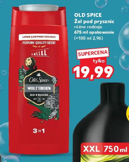 Zel pod prysznic Old spice wolfthorn promocja w Kaufland