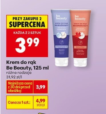 Krem do rąk Be Beauty, 125 ml różne rodzaje promocja w Biedronka