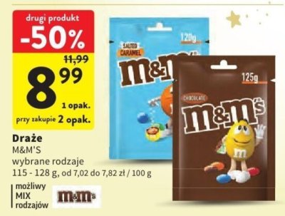 Draże M&M'S wybrane rodzaje promocja w Intermarche