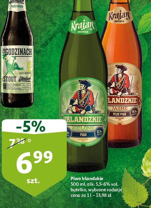 Piwo Krajan irlandzkie zielone promocja