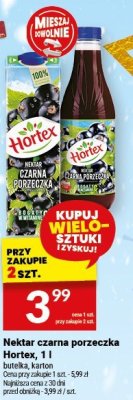 Nektar czarna porzeczka Hortex, 1 l promocja w Twój Market