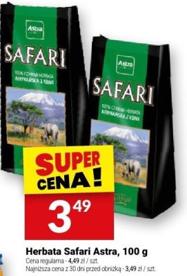 Herbata Safari Astra, 100 g promocja w Twój Market