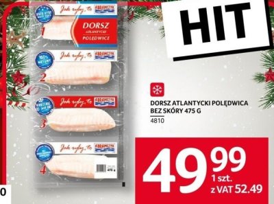 Dorsz atlantycki polędwica bez skóry 475 g promocja w Selgros