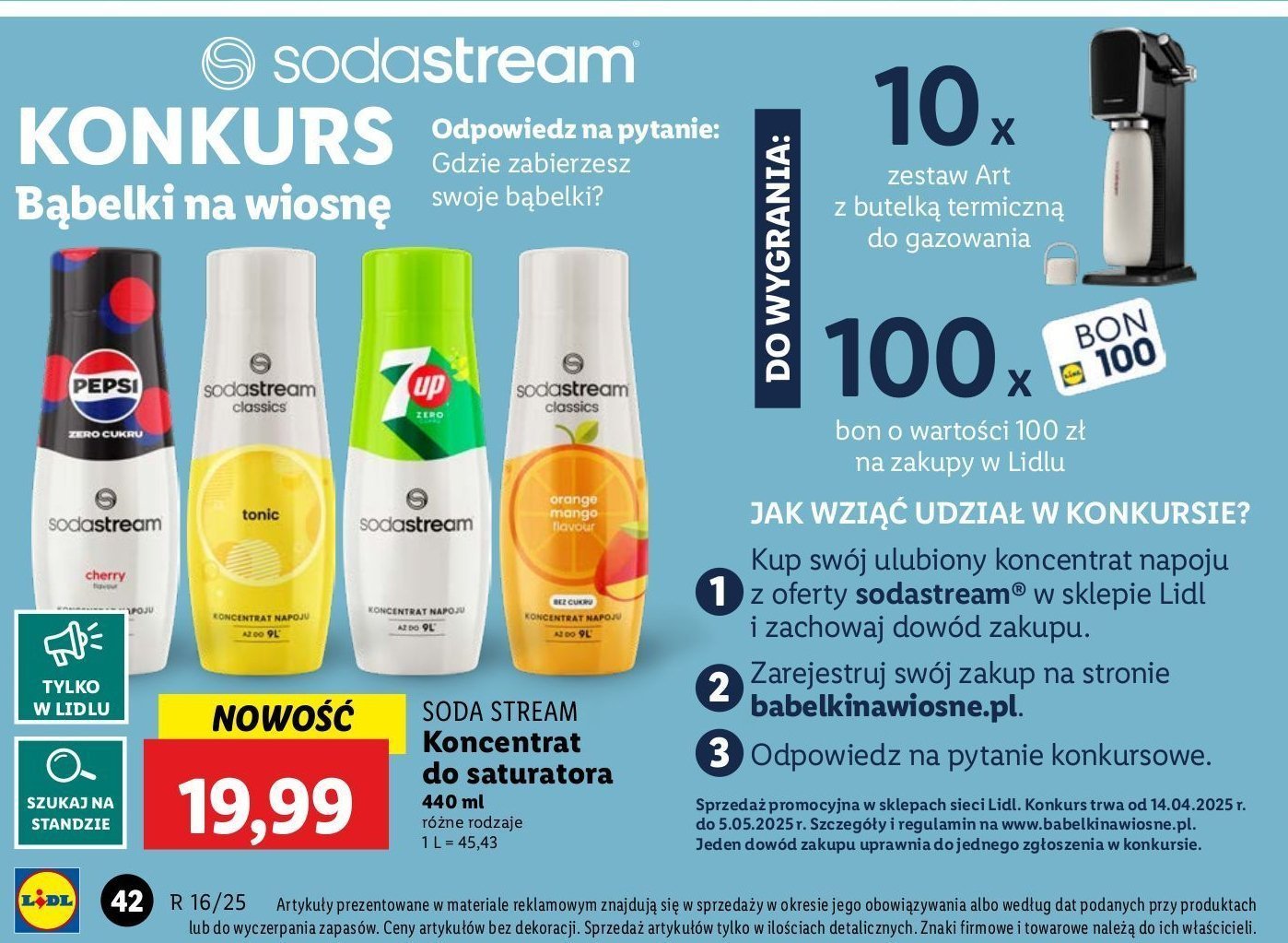 Syrop tonic Sodastream promocja
