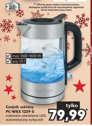 Czajnik szklany pc-wks 1229 g Clatronic promocja