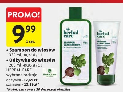 Odżywka do włosów HERBAL CARE promocja w Intermarche