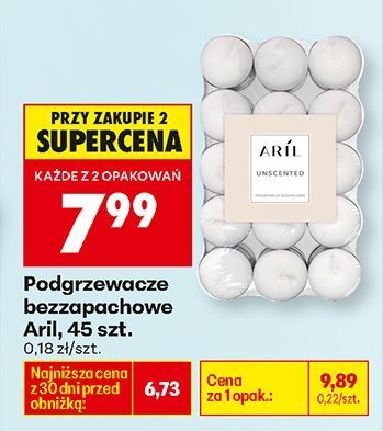 Podgrzewacze bezzapachowe, 45 szt. promocja w Biedronka