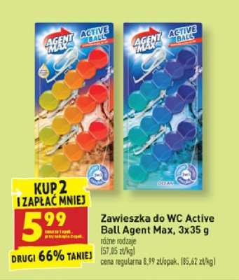 Zawieszka niebieska Agent max active ball promocja