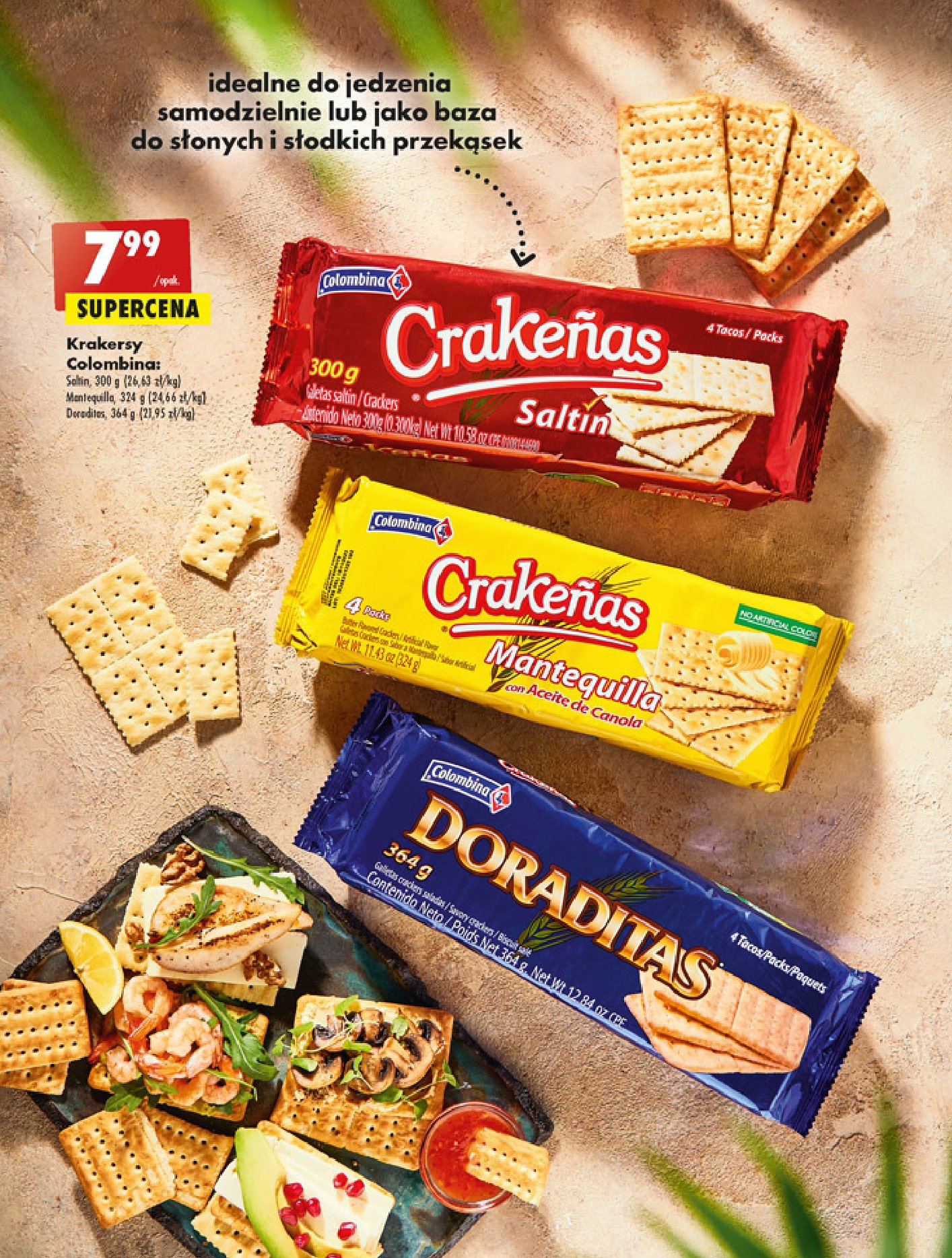 Krakersy saltin Colombina promocja