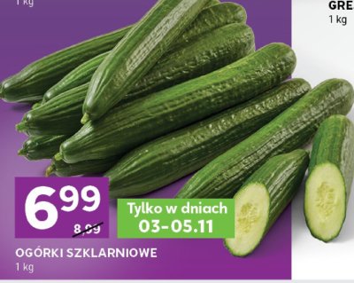 Ogórki szklarniowe promocja w Stokrotka