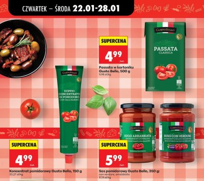 Passata w kartoniku Gusto Bello, 500 g promocja w Biedronka