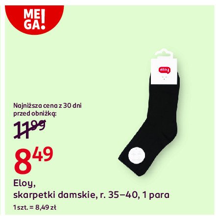 Skarpety damskie 35-40 czarne Eloy promocja