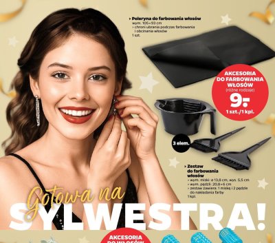 Peleryna do farbowania włosów promocja w Netto