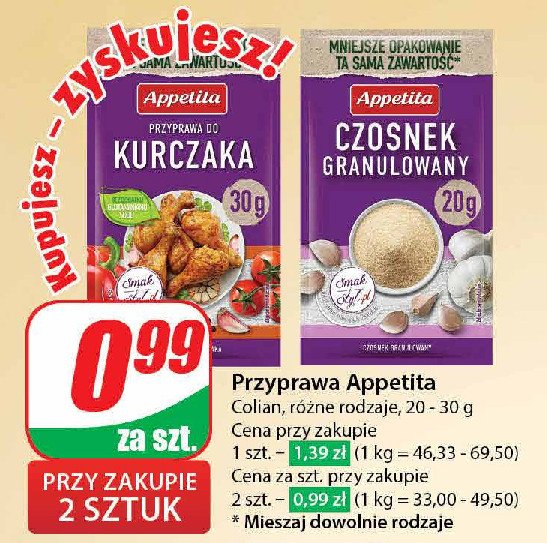 Czosnek granulowany Appetita promocja