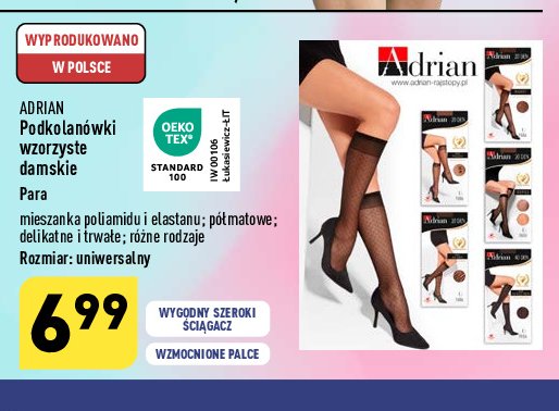 Podkolan贸wki z mikrofibry Adrian promocja