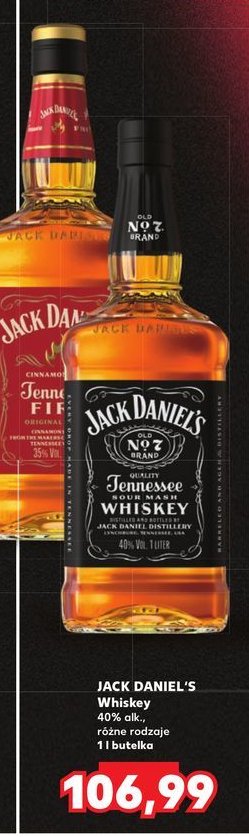 Whiskey Jack daniel's tennessee fire promocja