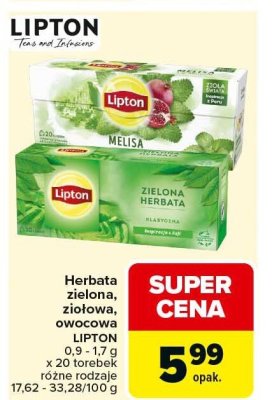 Herbata zielona Lipton promocja w Carrefour