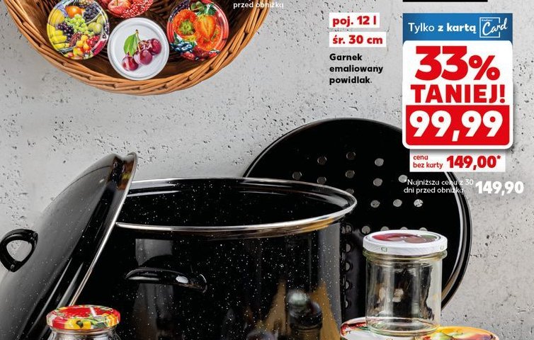Garnek emaliowany powidlak 12 l promocja w Kaufland