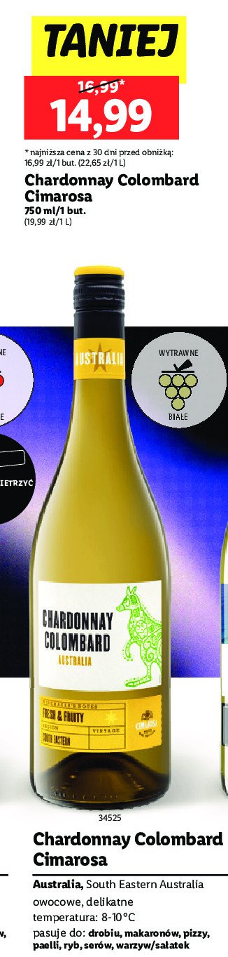 Wino Cimarosa colombard chardonnay promocja