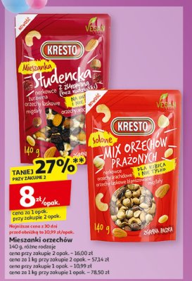 Mieszanka studencka z 偶urawin膮 bez rodzynki Kresto promocja