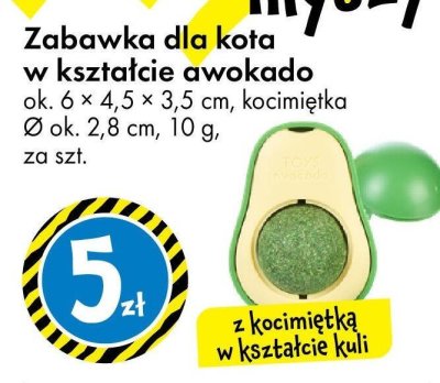 Zabawka dla kota w kształcie awokado z kocimiętką promocja w Tedi