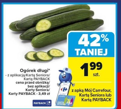 Ogórek długi Carrefour Market promocja