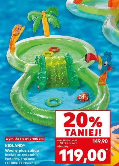 Wodny plac zabaw 257 x 61 x 145 cm Kidland promocja