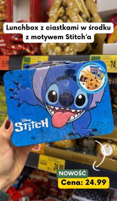 Lunchbox z ciastkami Stitch promocja w Kaufland