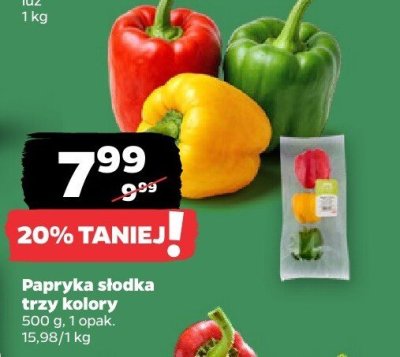 Papryka słodka trzy kolory 500 g Netto promocja w Netto