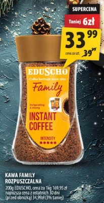 Kawa Family rozpuszczalna Instant Coffee Eduscho promocja w Arhelan