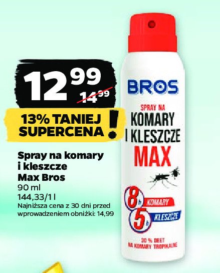 Spray ochronny na komary i kleszcze Bros spray max promocja