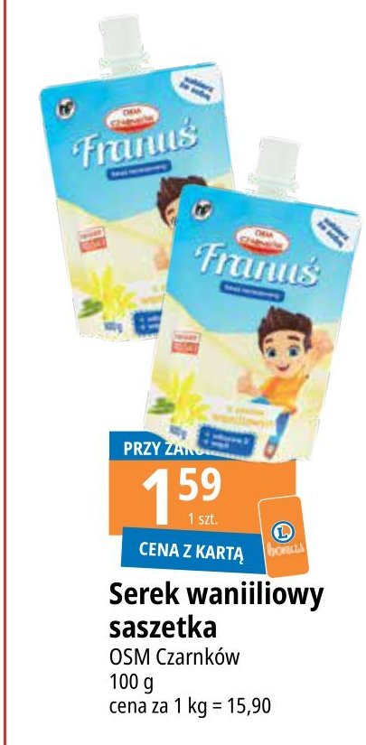 Serek wanilia saszetka OSM CZARNK脫W FRANU艢 (PODMARKA) promocja