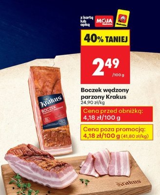 Boczek wędzony parzony Krakus promocja w Biedronka